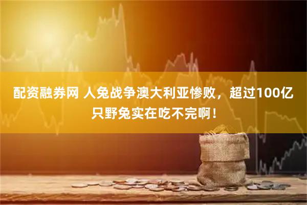 配资融券网 人兔战争澳大利亚惨败，超过100亿只野兔实在吃不完啊！